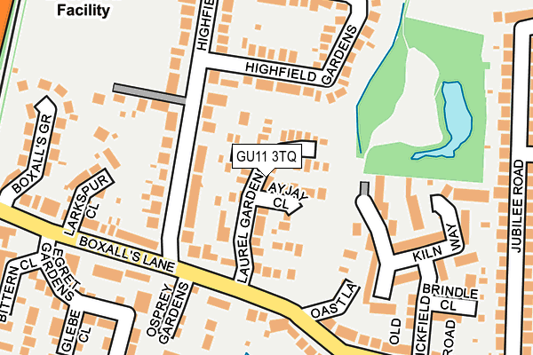 GU11 3TQ map - OS OpenMap – Local (Ordnance Survey)