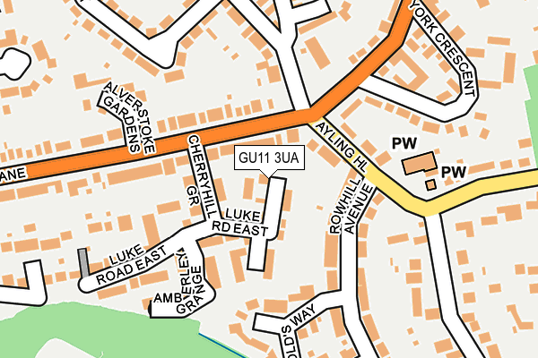 GU11 3UA map - OS OpenMap – Local (Ordnance Survey)