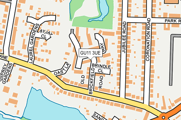 GU11 3UE map - OS OpenMap – Local (Ordnance Survey)