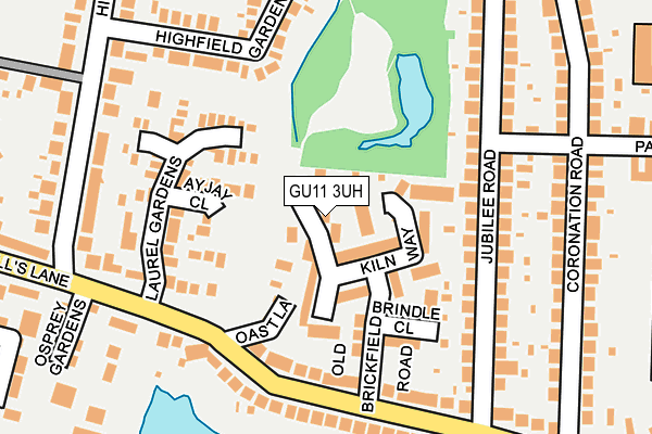 GU11 3UH map - OS OpenMap – Local (Ordnance Survey)