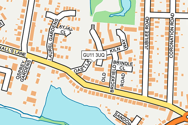 GU11 3UQ map - OS OpenMap – Local (Ordnance Survey)