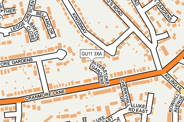 GU11 3XA map - OS OpenMap – Local (Ordnance Survey)