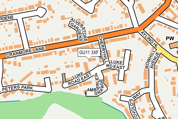GU11 3XF map - OS OpenMap – Local (Ordnance Survey)