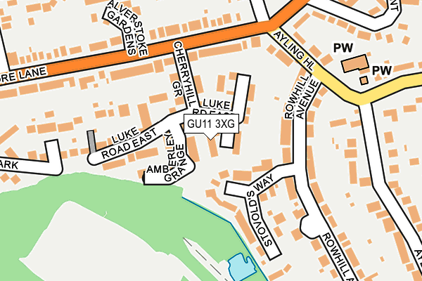 GU11 3XG map - OS OpenMap – Local (Ordnance Survey)