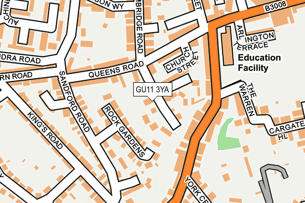 GU11 3YA map - OS OpenMap – Local (Ordnance Survey)