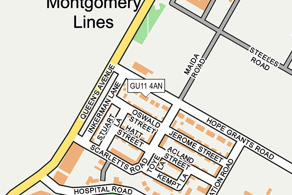 GU11 4AN map - OS OpenMap – Local (Ordnance Survey)