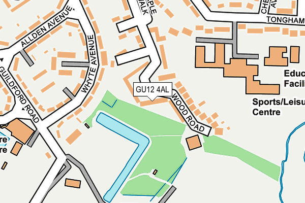 GU12 4AL map - OS OpenMap – Local (Ordnance Survey)