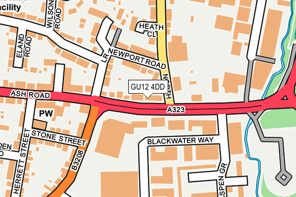 GU12 4DD map - OS OpenMap – Local (Ordnance Survey)