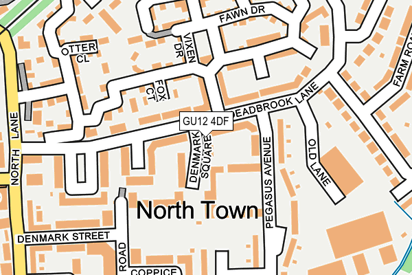 GU12 4DF map - OS OpenMap – Local (Ordnance Survey)