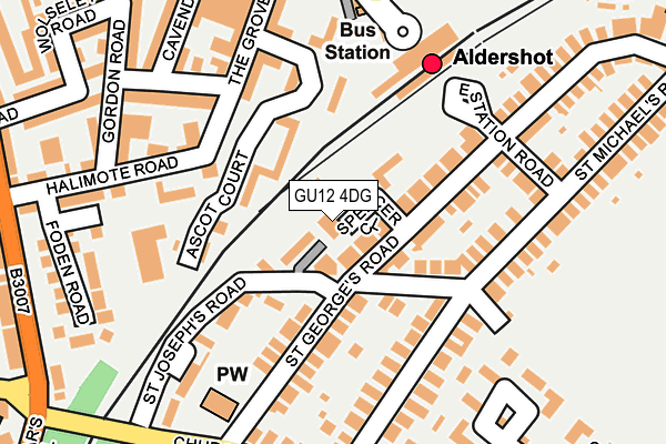 GU12 4DG map - OS OpenMap – Local (Ordnance Survey)