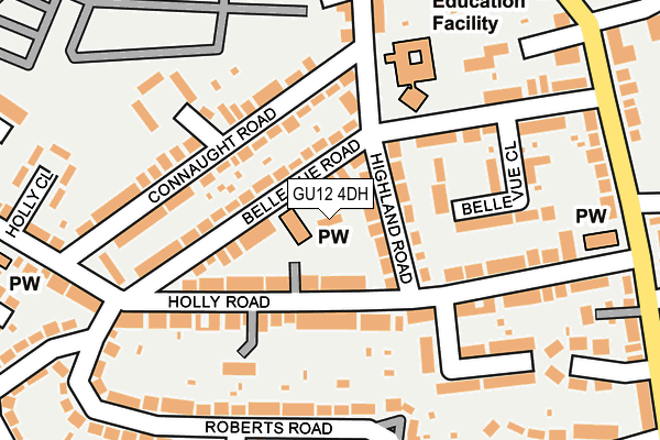 GU12 4DH map - OS OpenMap – Local (Ordnance Survey)