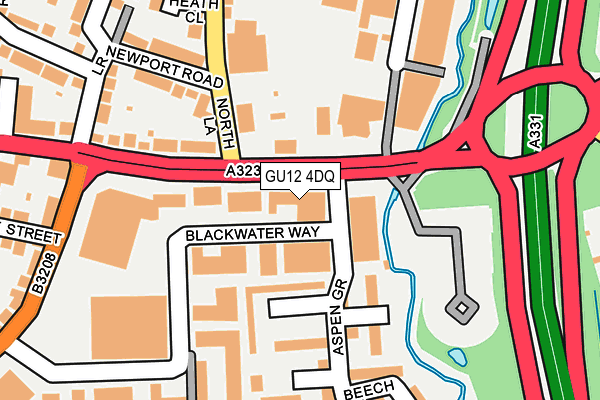 GU12 4DQ map - OS OpenMap – Local (Ordnance Survey)