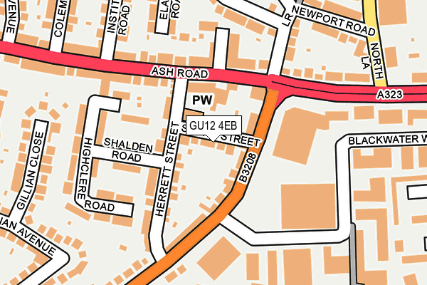 GU12 4EB map - OS OpenMap – Local (Ordnance Survey)