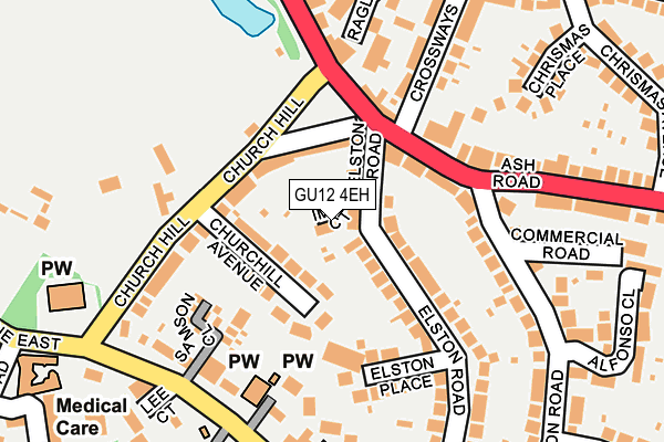 GU12 4EH map - OS OpenMap – Local (Ordnance Survey)