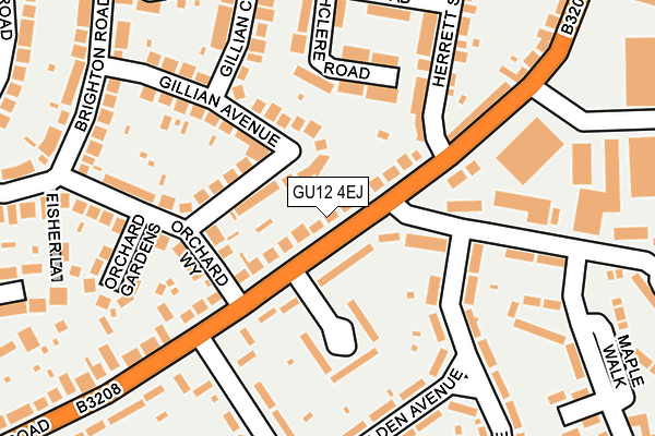 GU12 4EJ map - OS OpenMap – Local (Ordnance Survey)