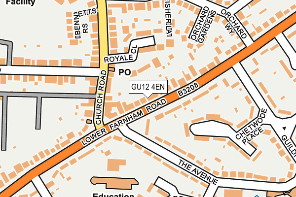 GU12 4EN map - OS OpenMap – Local (Ordnance Survey)
