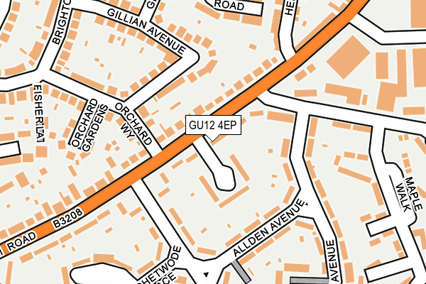 GU12 4EP map - OS OpenMap – Local (Ordnance Survey)