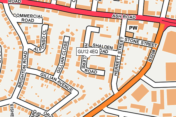 GU12 4EQ map - OS OpenMap – Local (Ordnance Survey)