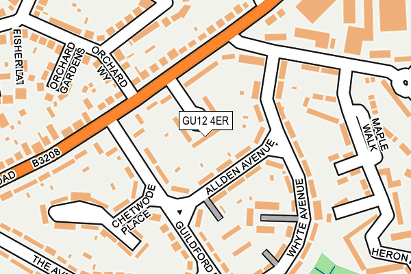 GU12 4ER map - OS OpenMap – Local (Ordnance Survey)