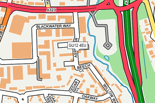 GU12 4EU map - OS OpenMap – Local (Ordnance Survey)