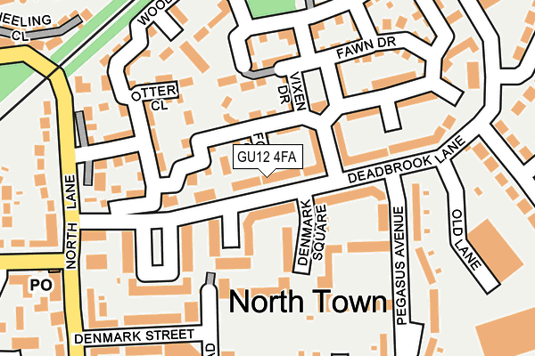 GU12 4FA map - OS OpenMap – Local (Ordnance Survey)