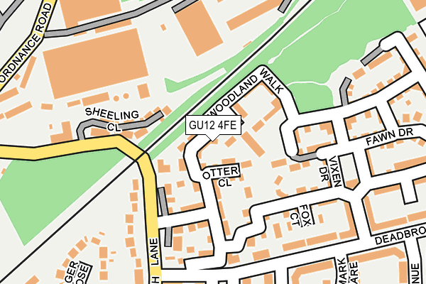 GU12 4FE map - OS OpenMap – Local (Ordnance Survey)