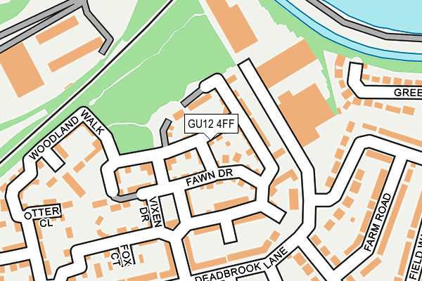 GU12 4FF map - OS OpenMap – Local (Ordnance Survey)