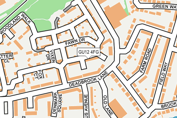 GU12 4FG map - OS OpenMap – Local (Ordnance Survey)