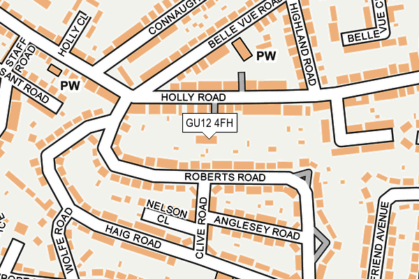 GU12 4FH map - OS OpenMap – Local (Ordnance Survey)