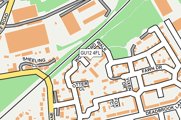 GU12 4FL map - OS OpenMap – Local (Ordnance Survey)
