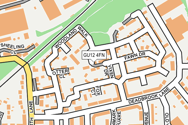 GU12 4FN map - OS OpenMap – Local (Ordnance Survey)