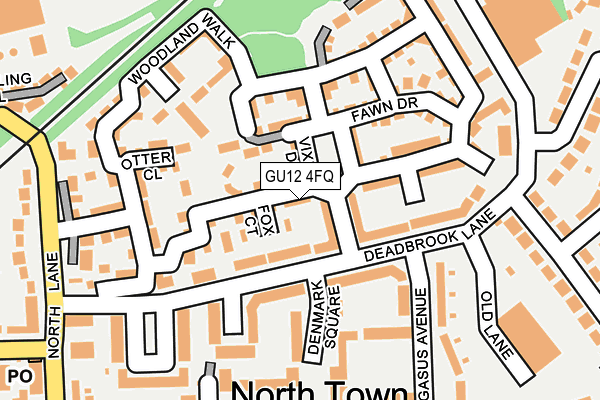 GU12 4FQ map - OS OpenMap – Local (Ordnance Survey)
