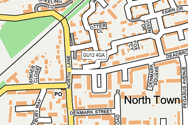 GU12 4GA map - OS OpenMap – Local (Ordnance Survey)