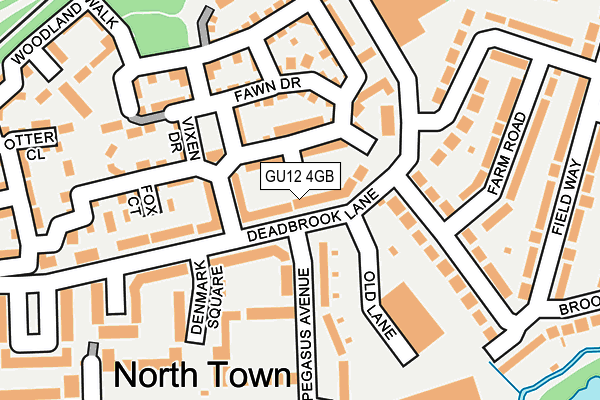 GU12 4GB map - OS OpenMap – Local (Ordnance Survey)