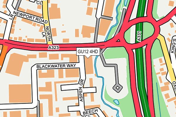 GU12 4HD map - OS OpenMap – Local (Ordnance Survey)