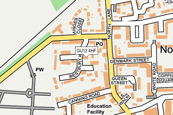 GU12 4HF map - OS OpenMap – Local (Ordnance Survey)