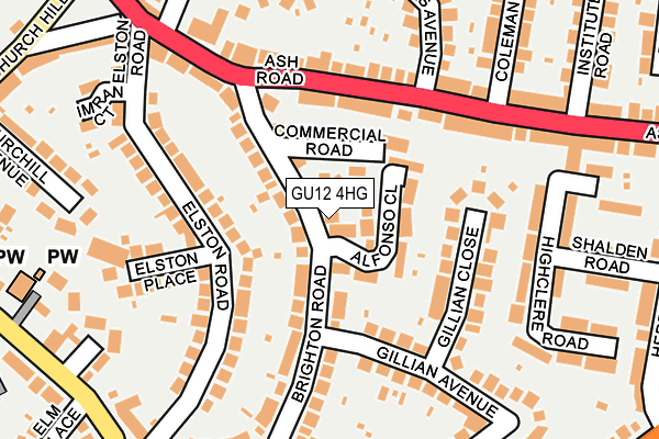 GU12 4HG map - OS OpenMap – Local (Ordnance Survey)