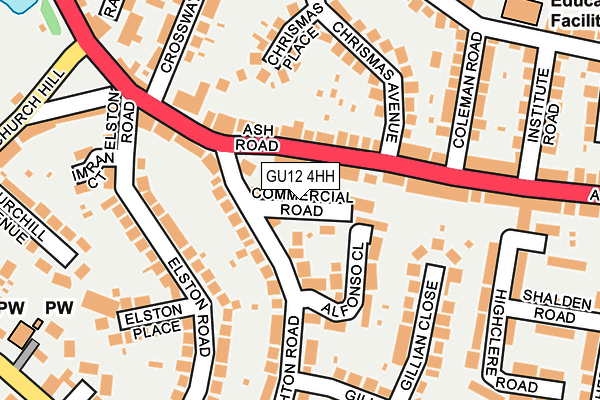 GU12 4HH map - OS OpenMap – Local (Ordnance Survey)