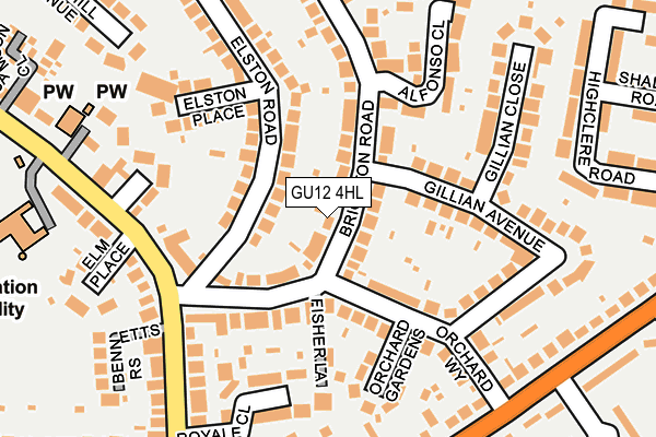 GU12 4HL map - OS OpenMap – Local (Ordnance Survey)