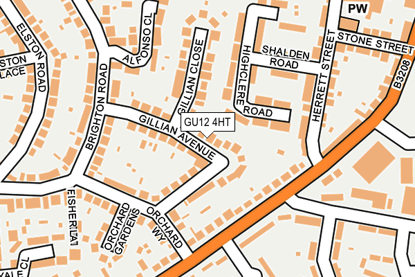 GU12 4HT map - OS OpenMap – Local (Ordnance Survey)