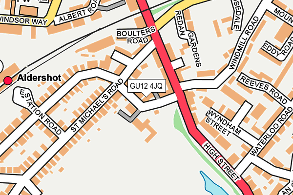 GU12 4JQ map - OS OpenMap – Local (Ordnance Survey)