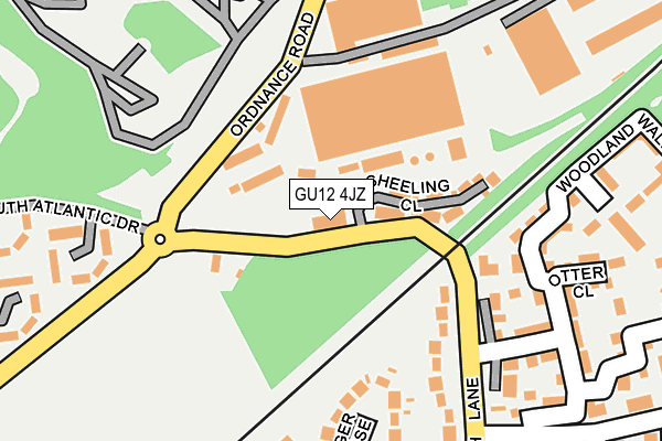 GU12 4JZ map - OS OpenMap – Local (Ordnance Survey)