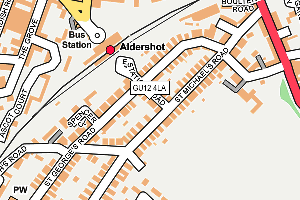 GU12 4LA map - OS OpenMap – Local (Ordnance Survey)