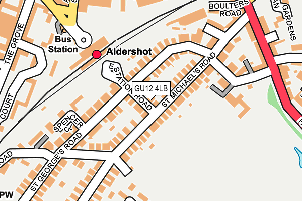 GU12 4LB map - OS OpenMap – Local (Ordnance Survey)