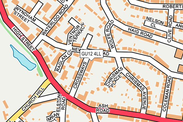 GU12 4LL map - OS OpenMap – Local (Ordnance Survey)