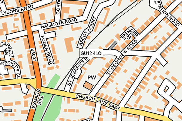 GU12 4LQ map - OS OpenMap – Local (Ordnance Survey)