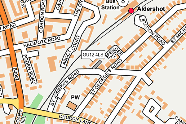 GU12 4LS map - OS OpenMap – Local (Ordnance Survey)