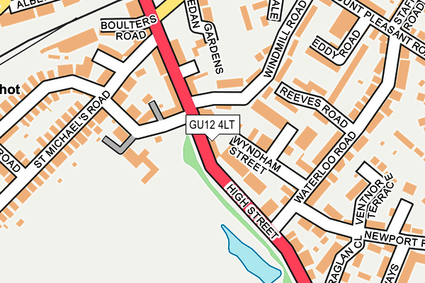 GU12 4LT map - OS OpenMap – Local (Ordnance Survey)