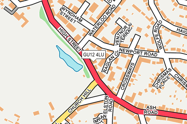 GU12 4LU map - OS OpenMap – Local (Ordnance Survey)