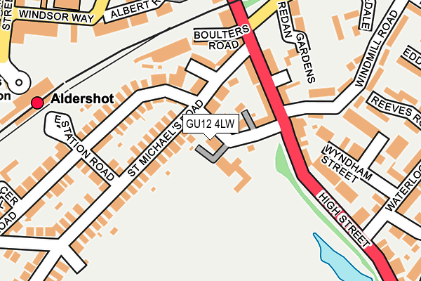 GU12 4LW map - OS OpenMap – Local (Ordnance Survey)